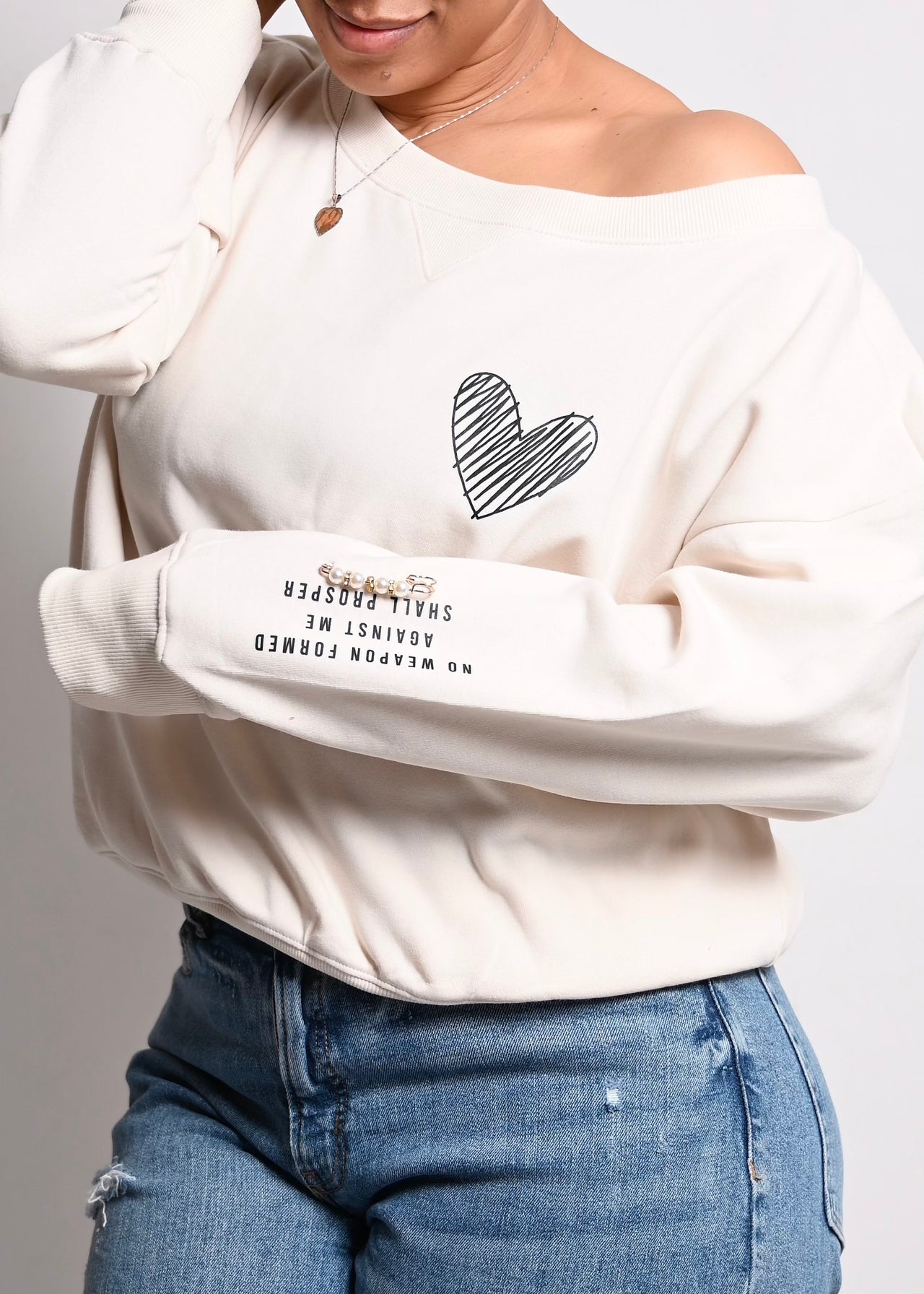 Exclusive Gentle Heart Jeweled Sweater Top | 2 Colors