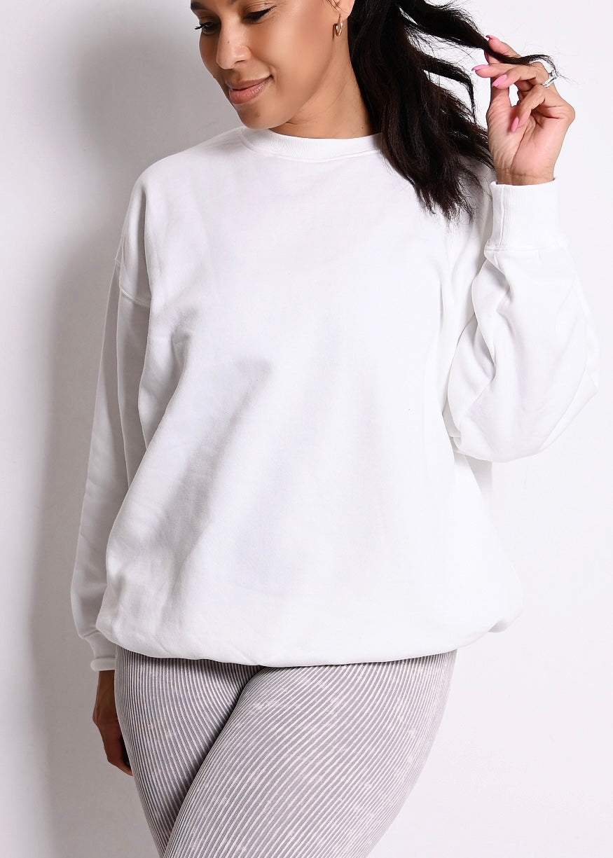 2 PC Acid Wash Full Bodysuit & Crew Neck Sweater Set | Steel Grey