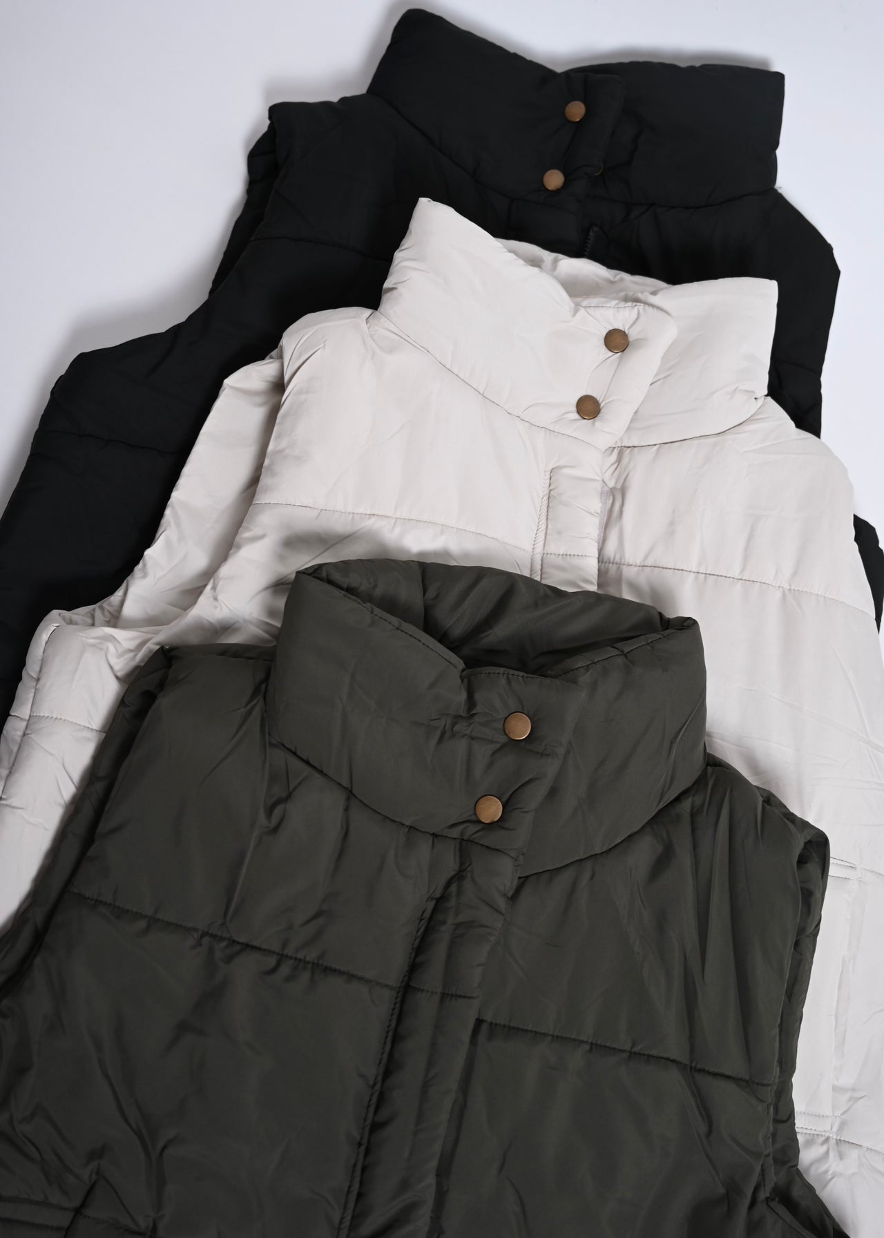 Layer Up High Neck Puffer Zip Vest | 3 Colors
