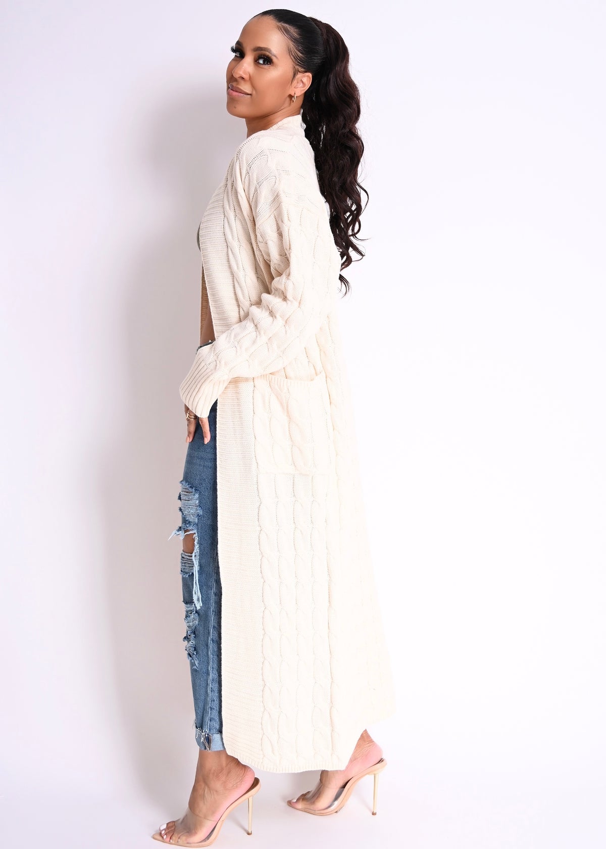Chunky Longline Cable Knit Cardigan Duster | 4 Colors