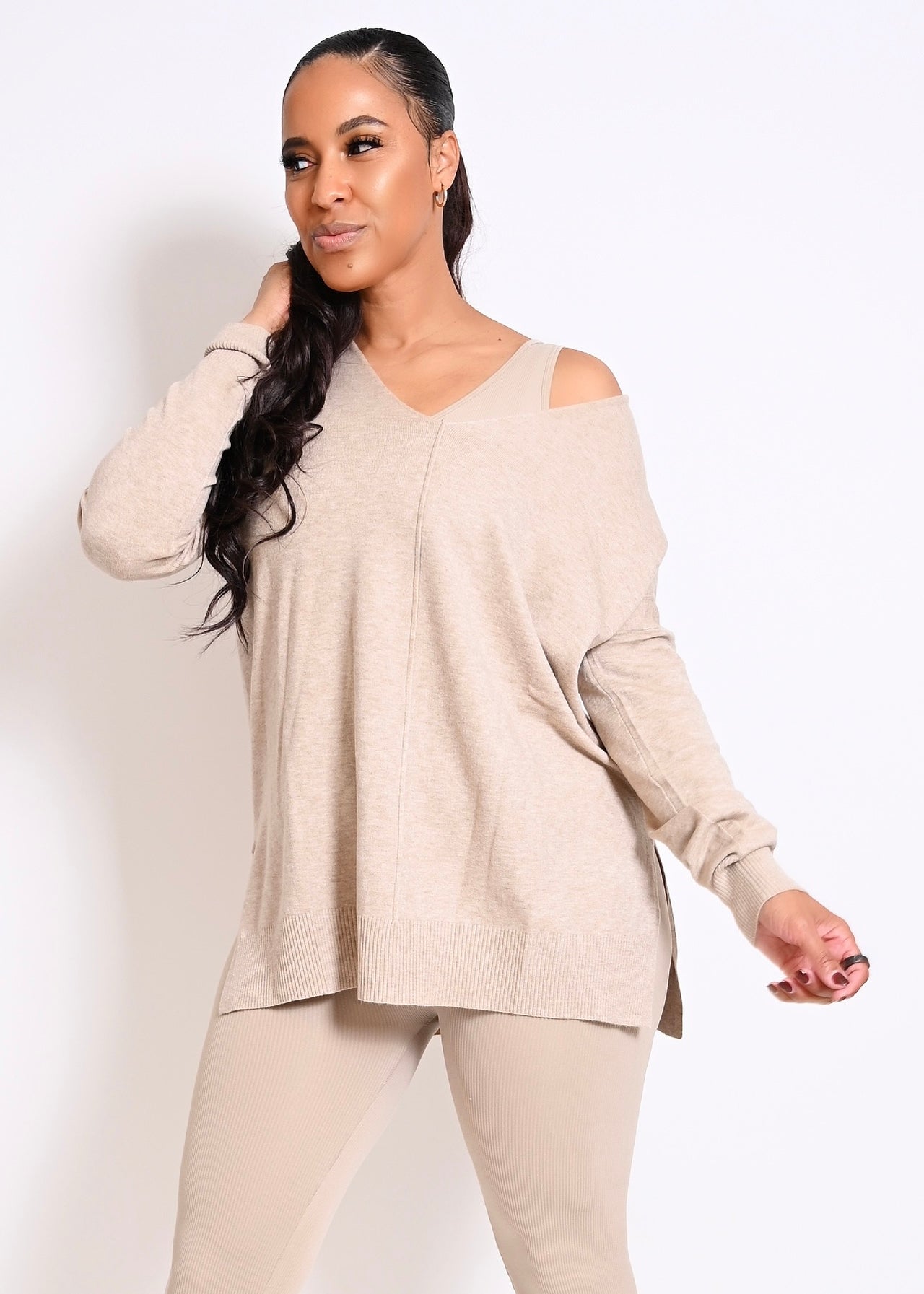 Soft As Cashmere Hi Low V Neck Sweater | 4 Colors